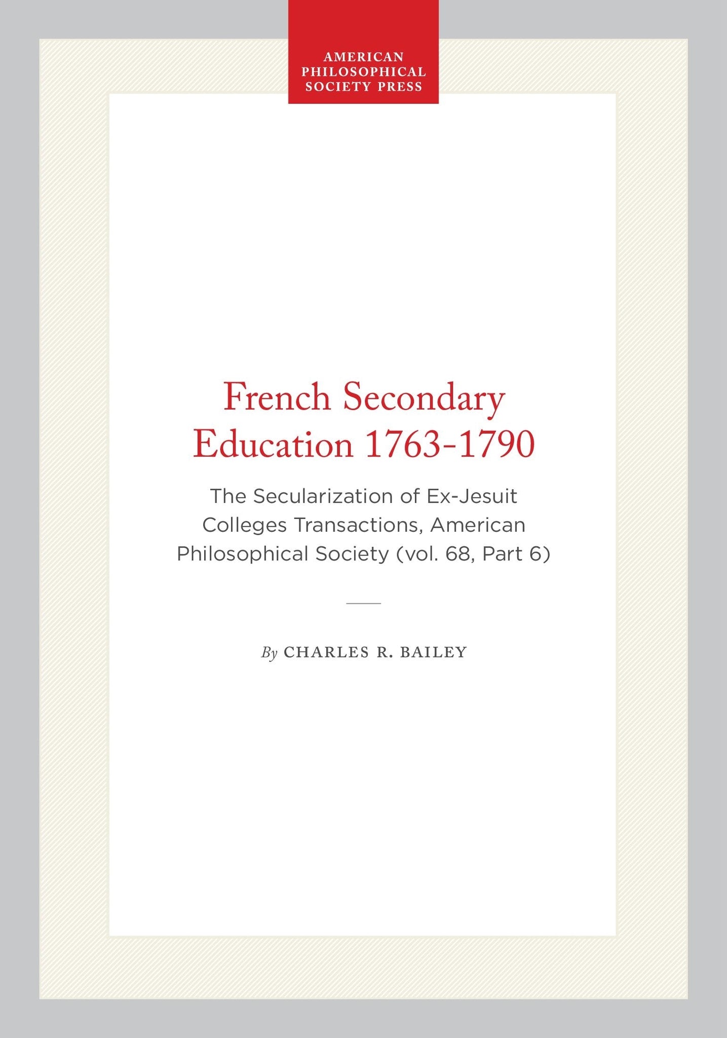 French Secondary Education 1763-1790